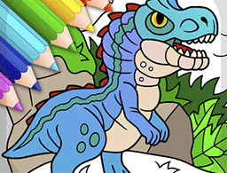 恐龙涂色画本游戏下载 - 安卓儿童益智涂色新体验