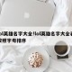 lol英雄名字大全!lol英雄名字大全表按照字母排序