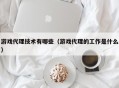 游戏代理技术有哪些（游戏代理的工作是什么）
