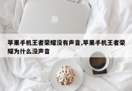 苹果手机王者荣耀没有声音,苹果手机王者荣耀为什么没声音